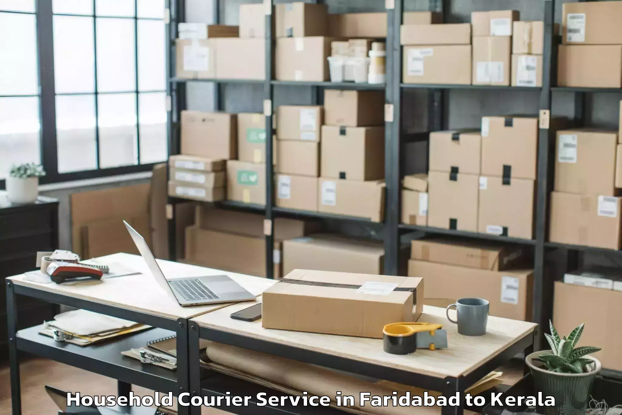 Reliable Faridabad to Adoor Household Courier